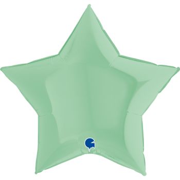 Pallone mylar stella 91 cm azzurro matto