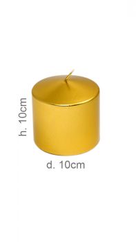 Candela Pillar Oro 10 X 10 Cm