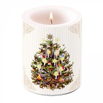 Candela Grande X-mas Tree Cream 10 X 12 Cm