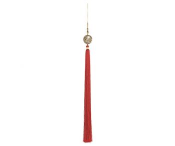 Nappa Rossa Con Deco Oro Da Appendere 700 Mm