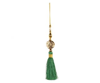 Nappa Verde Con Deco Oro Da Appendere 200 Mm