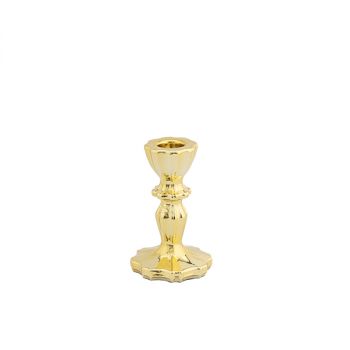 Candelabro In Vetro 7 X 10.7 cm Oro