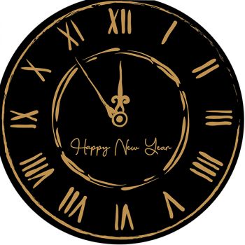 16 Tovaglioli Sagomati New Year Clock 33 X 33 Cm