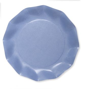 8 Piatti grandi compostabili carta da zucchero 27 cm