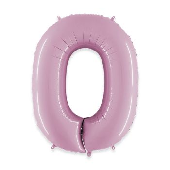Pallone mylar rosa 100 cm numero 0