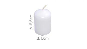 Candela Pillar Bianco 5 X 6.5 Cm