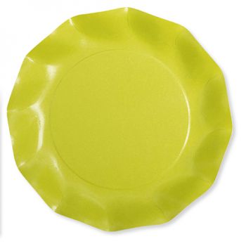 8 Piatti piccoli compostabili verde lime 21 cm