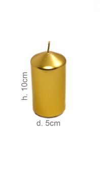 Candela Pillar Oro 5 X 10 Cm