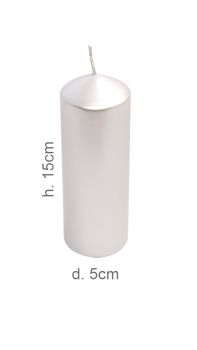 Candela Pillar Bianco Perla 5 X 15 Cm