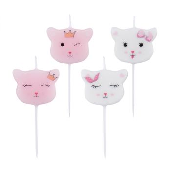 4 Candeline Su Stecco Lady Kitty Assortite 8 Cm