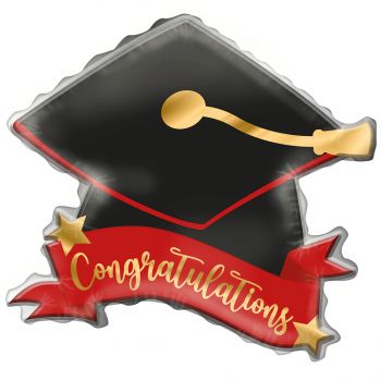 Pallone Mylar Sagomato Graduation Hat 110x100 Cm