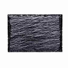 Piatto Rock Small Nero 13 X 9 Cm 20 Pezzi