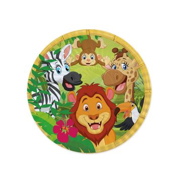 Piatti Piccoli Jungle Giungla 18 cm - 8 pz 