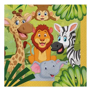 Tovaglioli Jungle Giungla 33 x 33 cm - 20 pz 