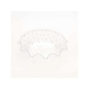 Contenitore pet pois bianco 22 x 6.5 cm