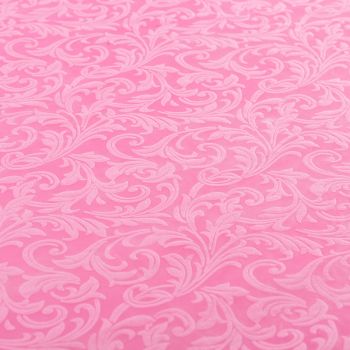Tovaglia tessuto damascato floccato cm 140 x 240 rosa
