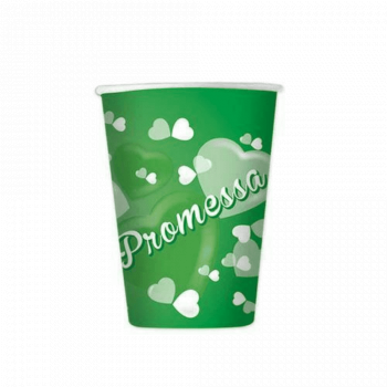 Bicchieri Promessa di Matrimonio in cartoncino 250 ml 8 pz 