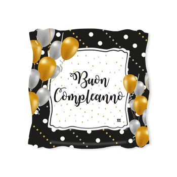 Piatti Piccoli Buon Compleanno Prestige 19 x 19 cm 8 pz 