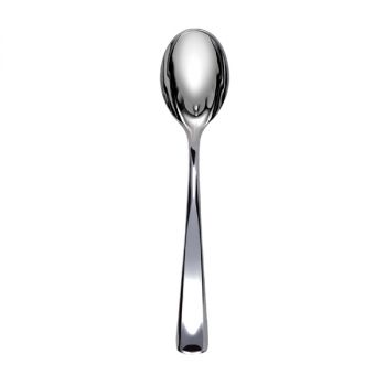 Cucchiai metallizzati silver 19 cm in plastica  50 pz