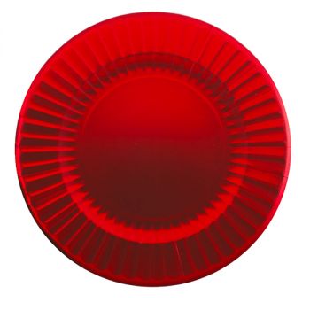 6 Maxi Piatti Round Shape Rosso Satin 33 Cm
