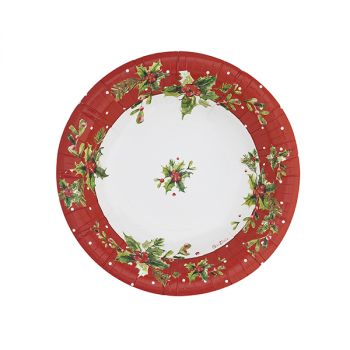 8 Fondine Holly Christmas 24 Cm