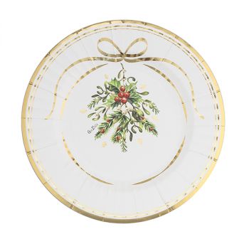 8 Piatti Merry Gold Christmas 27 Cm