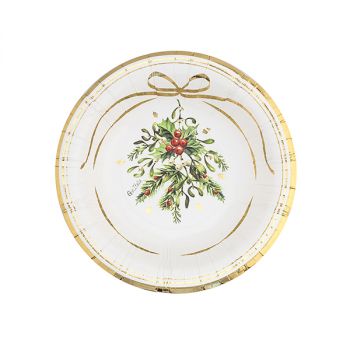 8 Fondine Merry Christmas Gold 24 Cm