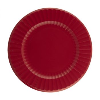 8 Piatti Round Rosso Rubino 27 cm