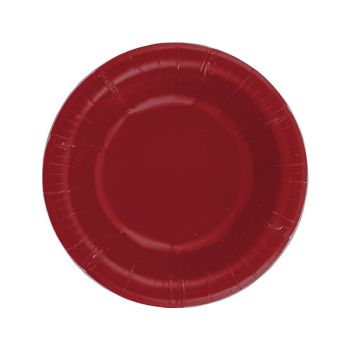8 Piatti Round Rosso Rubino 24 cm