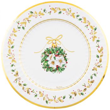 6 Maxi Piatti Magia Del Natale 33 Cm