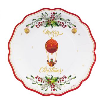 8 Piatti New Liberty Christmas In The Air 27 Cm