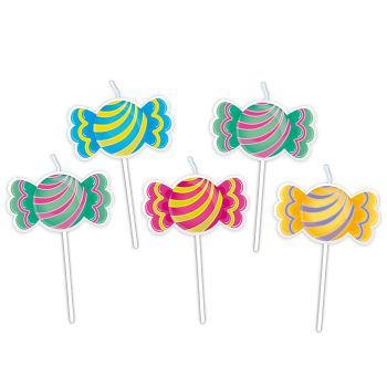 5 Candeline Picks 8 cm Candy