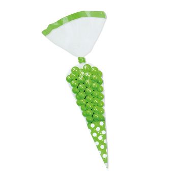 Sacchetti Cono a Pois Verde 10 pz 