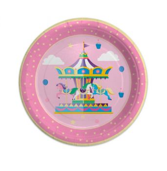 Piatti Grandi Carousel Party 24 cm 8 pz 