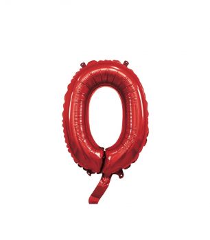 Pallone Mylar N 0 Rosso con valvola 14 Pollici 35 Cm