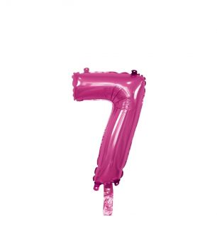 Pallone Mylar N 7 Fuxia con valvola 14 Pollici 35 Cm