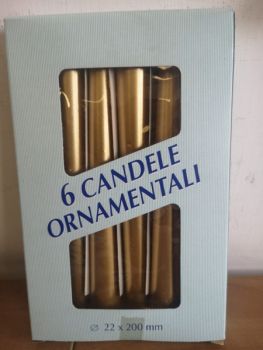 6 Candele Coniche Oro