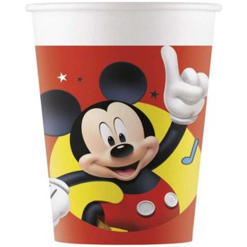 Bicchieri topolino mickey mouse club 200 cc 8 pezzi