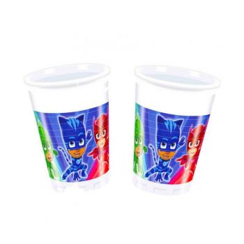 Bicchieri in cartoncino Pjmasks 200 ml 8 pezzi