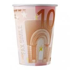 10 Bicchieri in cartoncino 10 euro