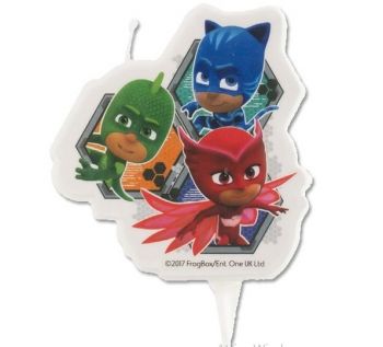 Candelina per torta Pjmasks Pigiamini sagomata 3D 9 cm