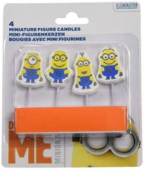 Candeline miniature minion 4 pz