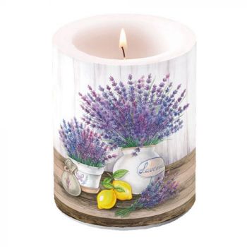 Candela decorativa big Lavender 12 cm