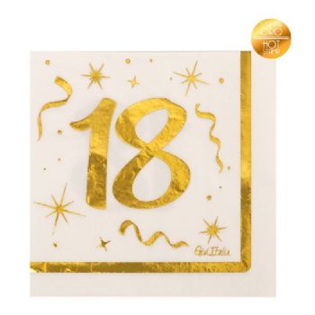 Tovaglioli 18 Anni 33 x 33 cm - 6 pz 