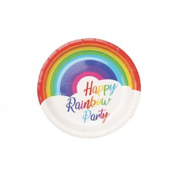 Piatti Piccoli Rainbow Party 18 cm - 8 pz 