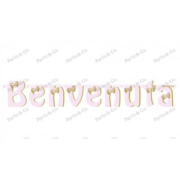 Festone Benvenuta Girl Oro Rosa 140 cm