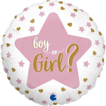 Palloncino rotondo 46 cm gender reveal