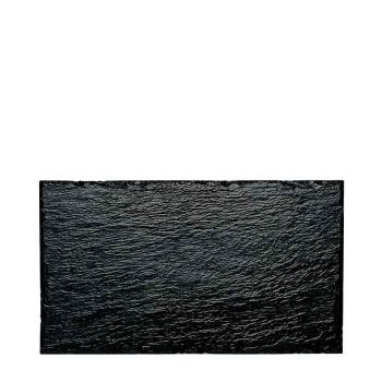 Piatto Rock Medium Nero 220 X 140 Mm 10 Pezzi