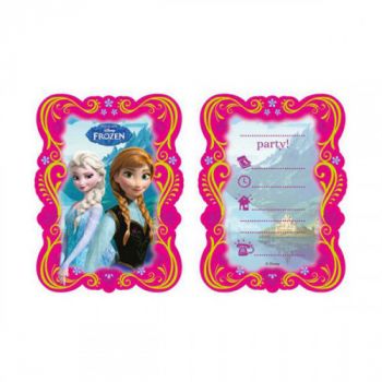 Biglietti Inviti con Busta Frozen 14 x 8.5 cm - 6 pz 