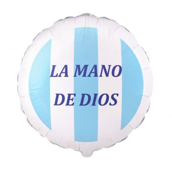 Mylar La Mano De Dios Napoli Tondo 18"